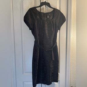 Black tone on tone dress